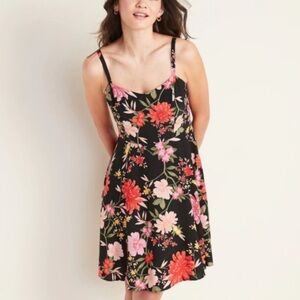 Old Navy cami dress in black floral